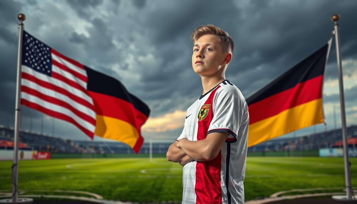 Młody amerykański talent Noahkai Banks rozdarty między USA a Niemcami.